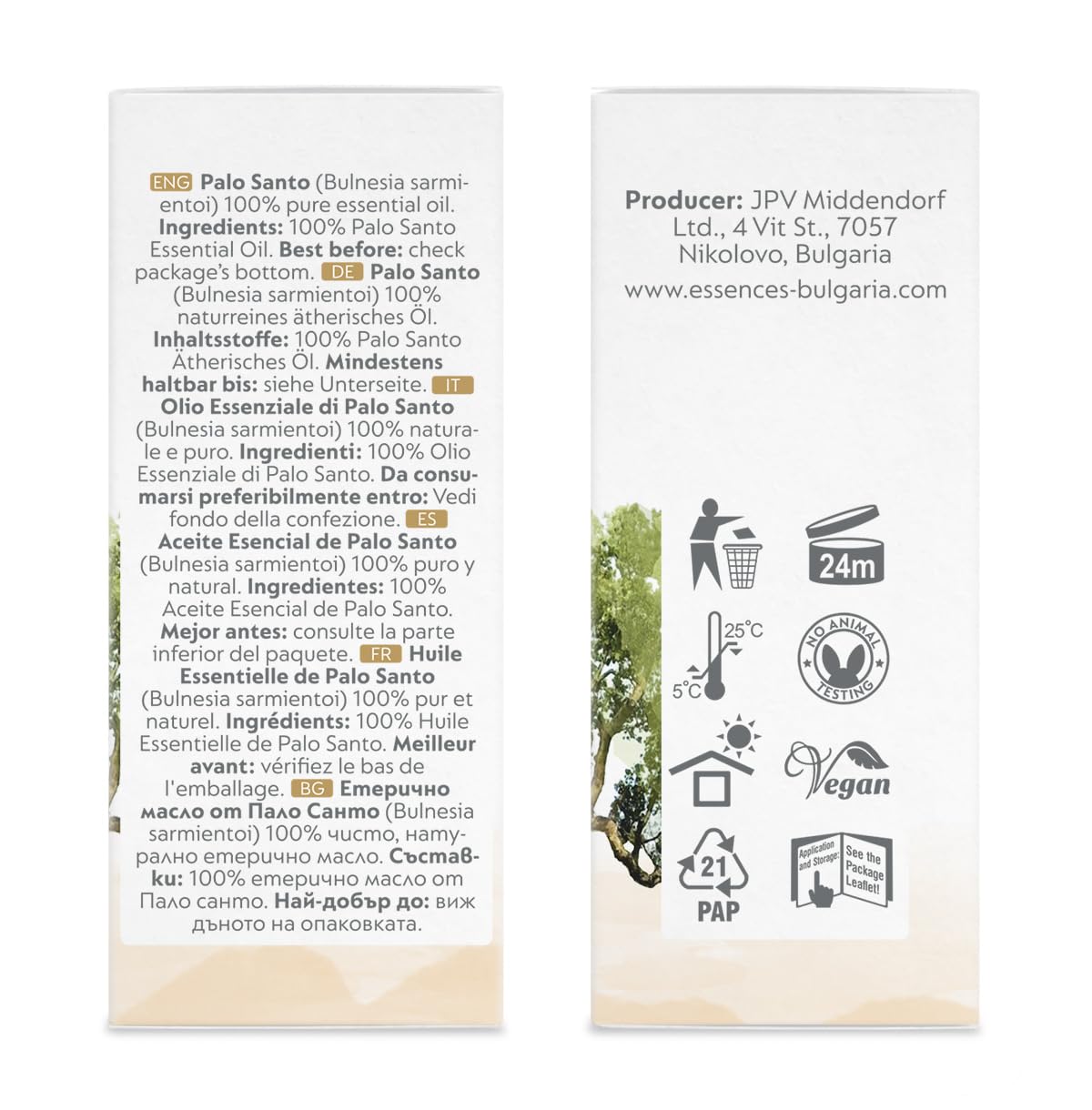 Essences Bulgaria Palo Santo Essential Oil 0.17 Fl Oz 5ml Bulnesia Sarmientoi - 100% Pure Natural Essences BulgariaBuy Supplements Australia