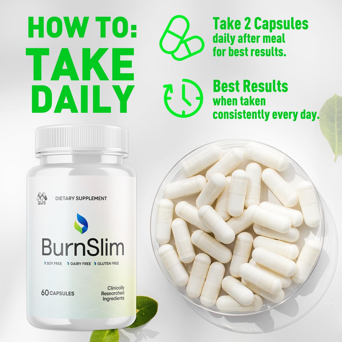(2 Pack) Burn Slim Capsules, Official Burnslim Pills with All Natural Ingredients, Advanced Burn Slim Health and Wellness Vitamin Supplement Supporting Active Lifestyle for Women & Men (120 Capsules) MJOBuy Supplements Australia