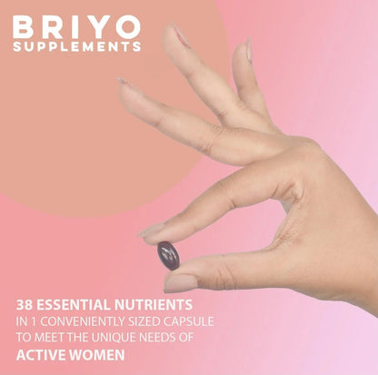 Briyosis All Around Women - 38 nutrients (Essential Vitamins, Minerals, Natural extracts, Amino acids, Primrose Oil) - 90 Capsules Briyosis