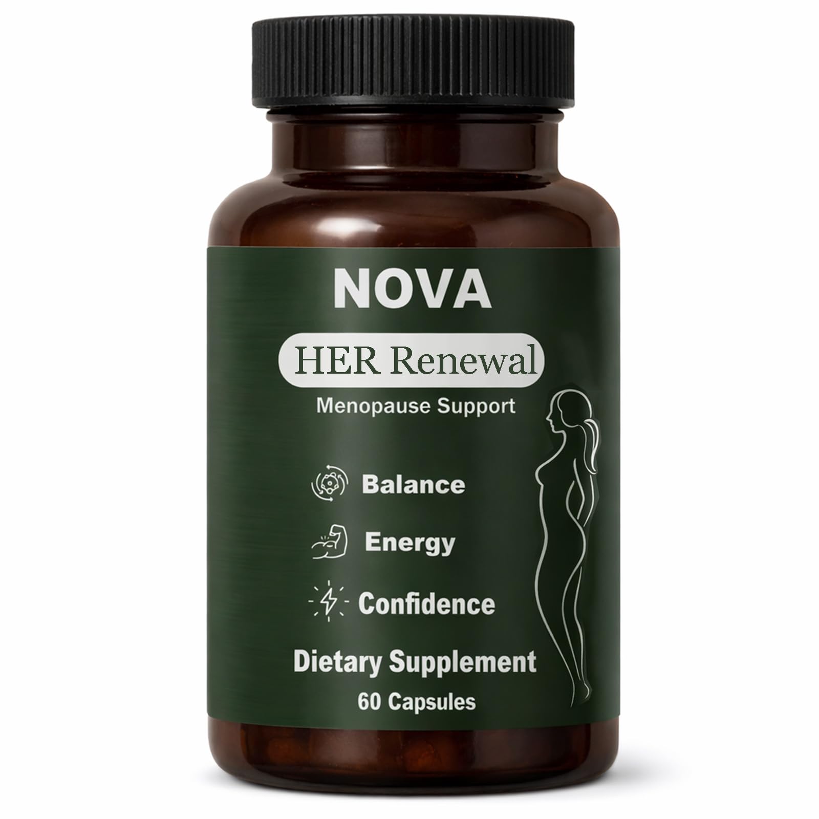 DFTLUUE NOVA Menopause Relief Support for Her - Probiotic Estrogen Balance Formula with Curcuminoids & Botanical Extracts – Supports Hormonal Balance, Comfort & Daily Well-Being – 60 Capsules (1) DFTLUUEBuy Supplements Australia