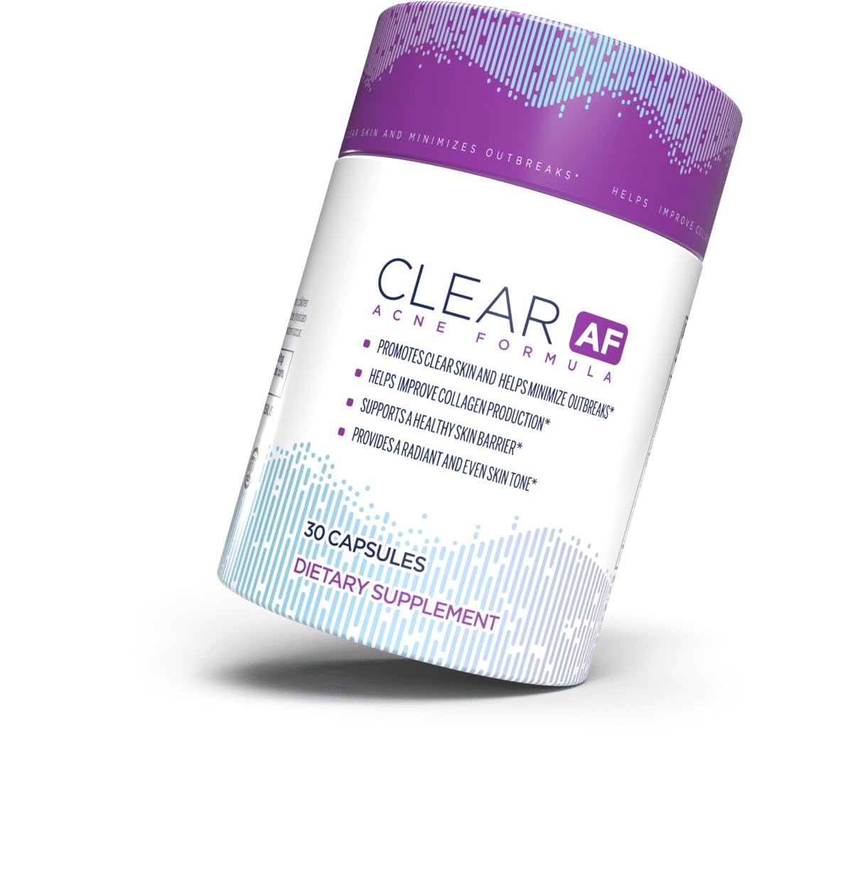 Clear AF Clear Skin Supplement | Skin Barrier Hydration & Clear Complexion Support with Vegan Ceramides, Zinc, Vitamin D3, B6, Riboflavin & Thiamine | Vegan Capsules | 30-Day Supply Clear AFBuy Supplements Australia