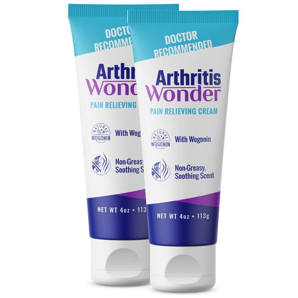 Arthritis Wonder Pain Relief Cream, 4 oz – Arthritis Pain Relief Cream for Hand, Knee, Foot and Wrist Joints – Fast-Acting, Deep Penetrating, Non-Greasy Formula with Natural Wogonin - 2 Pack Arthritis WonderBuy Supplements Australia