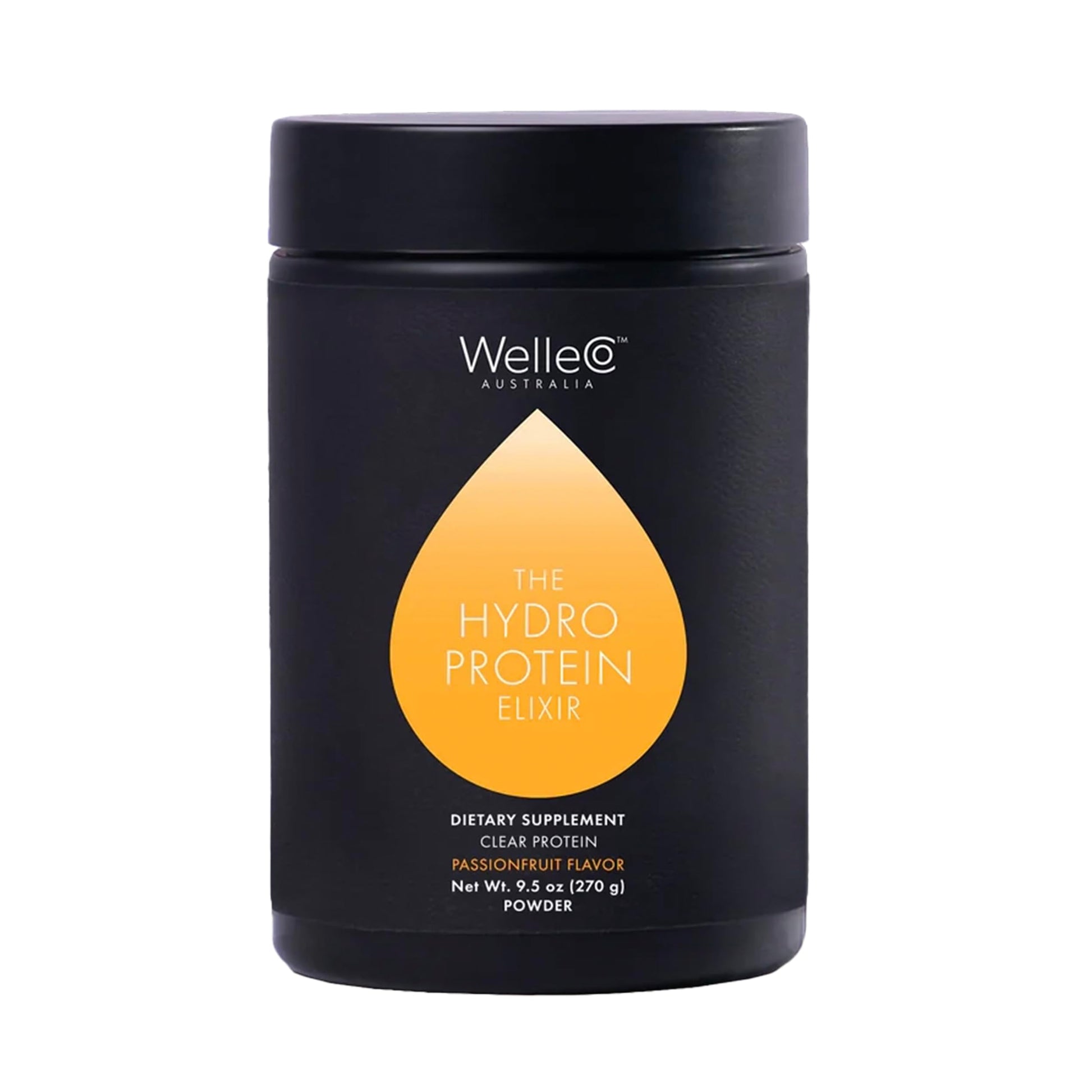 WelleCo HydroProtein Elixir, Potassium Electrolyte Powder with 15g Vegan Protein for Energy, Healthy Hair, Skin & Nails, Easy to Digest Powdered Electrolytes, Passionfruit, 9.5oz Jar WelleCoBuy Supplements Australia