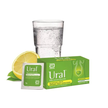 Ural Effervescent Powder 4G * 28 Sachets Urinary Alkalinizer Cystitis Relief UralBuy Supplements Australia