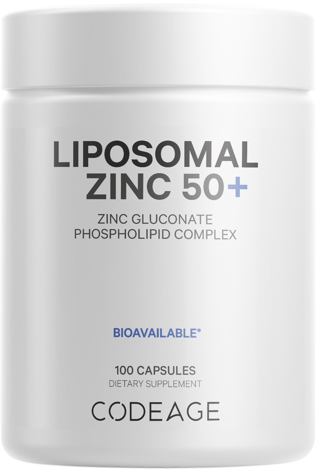Codeage Liposomal Zinc Supplement – 3 Month Supply – One Per Day - 50 mg Zinc Gluconate Vitamin Pills - Essential Mineral Supplements Liposomal Delivery Matrix - Vegan Non-GMO - 100 Capsules CodeageBuy Supplements Australia