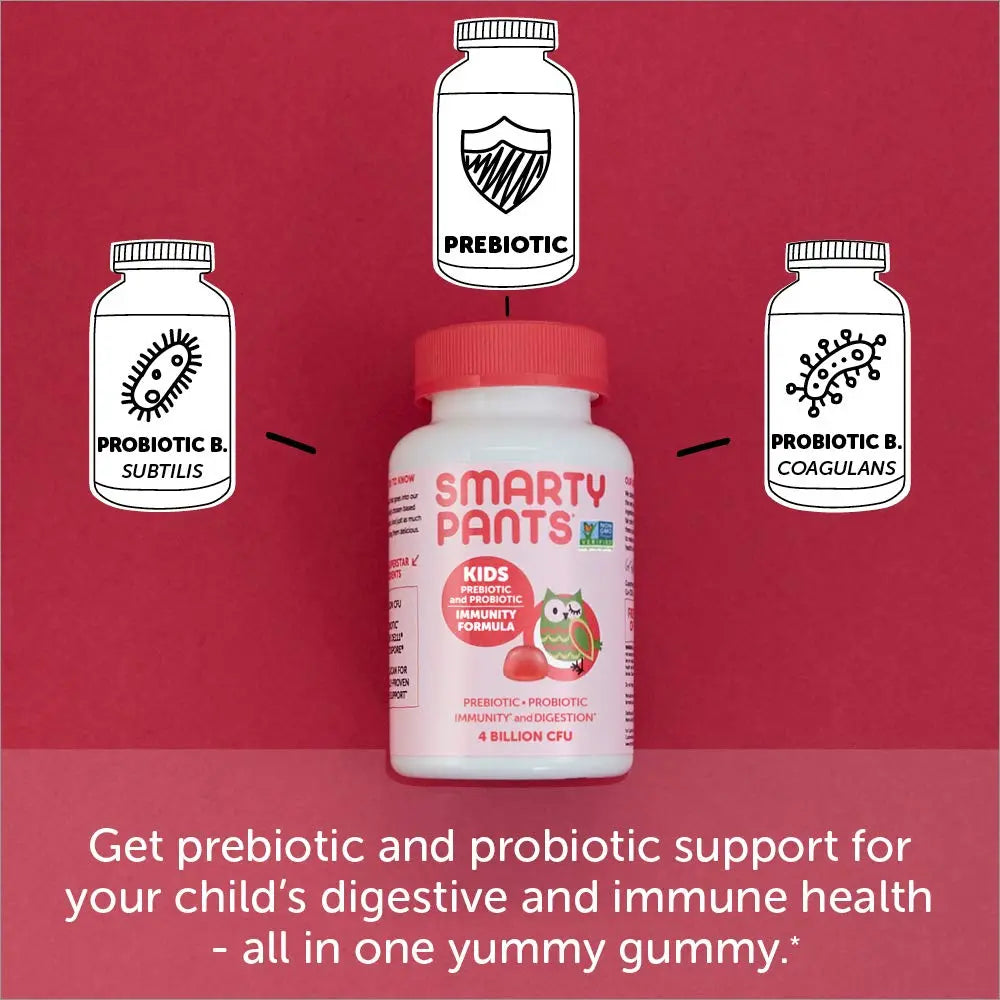 SmartyPants Kids Probiotic Immunity Gummies: Prebiotics & Probiotics for Digestive Health & Women's Multivitamin Gummies: Omega 3 Fish Oil (EPA/DHA) SmartyPantsBuy Supplements Australia