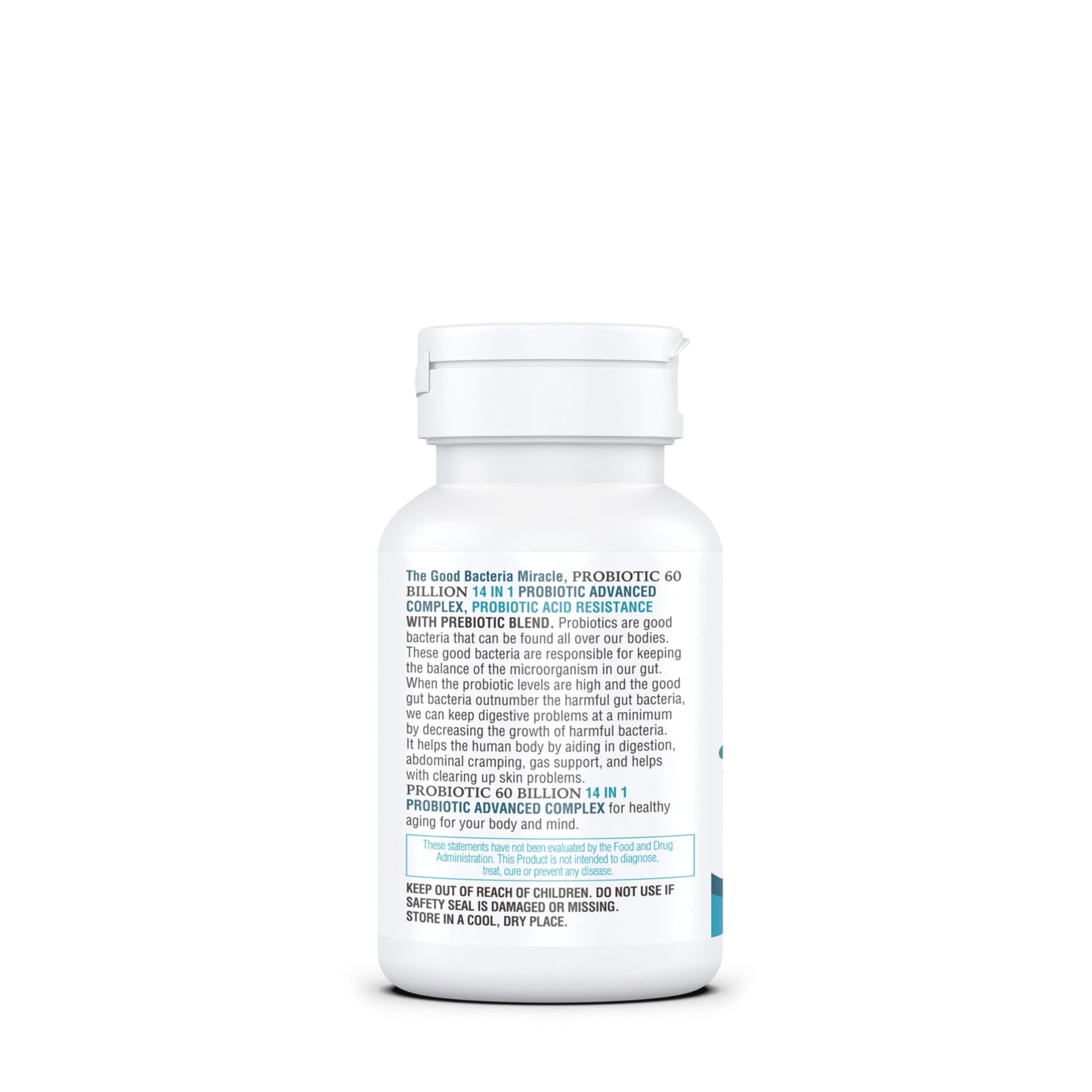 KAPPA NUTRITION Probiotic 60 Billion CFU 14 in 1 Formula with Prebiotics & Acidophilus for Women, Men & Adults, Shelf Stable, Acid Resistant