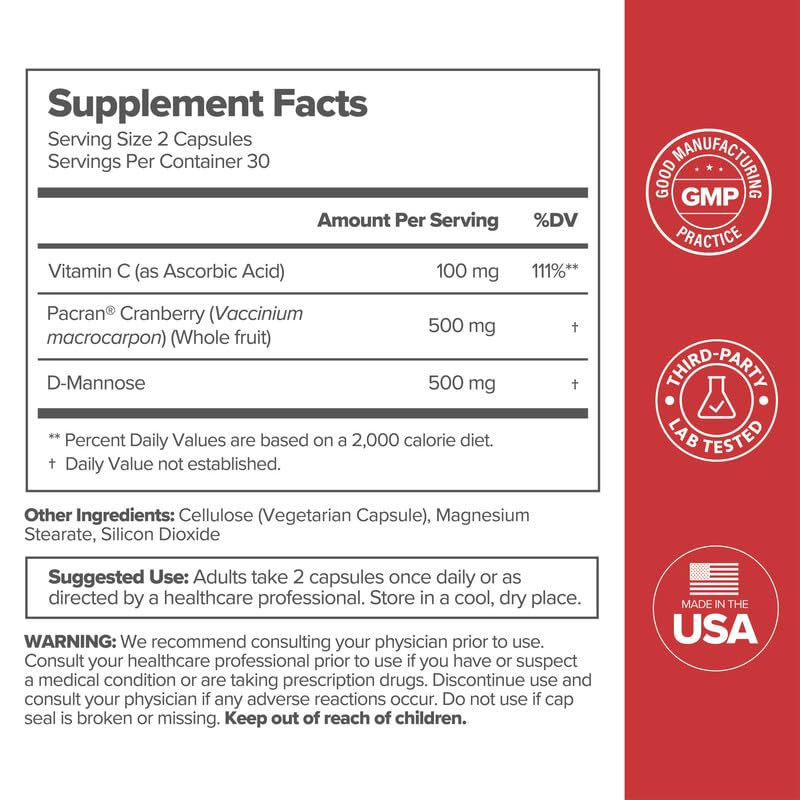 O Positiv URO Urinary Tract Health Supplement for Women, 60 Count (Pack of 1) - Urinary Support Vitamins with Pacran Complete Cranberry Extract