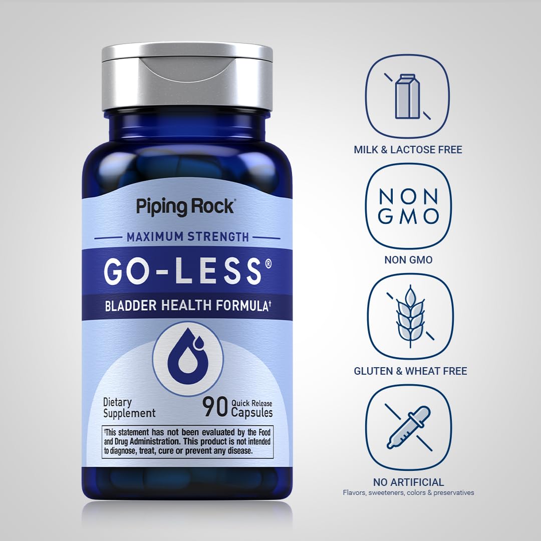 Piping Rock Bladder Control Pills for Women and Men | 90 Capsules | Maximum Strength Formula | Pumpkin Seed Extract | Non-GMO, Gluten Free Supplement Piping RockBuy Supplements Australia