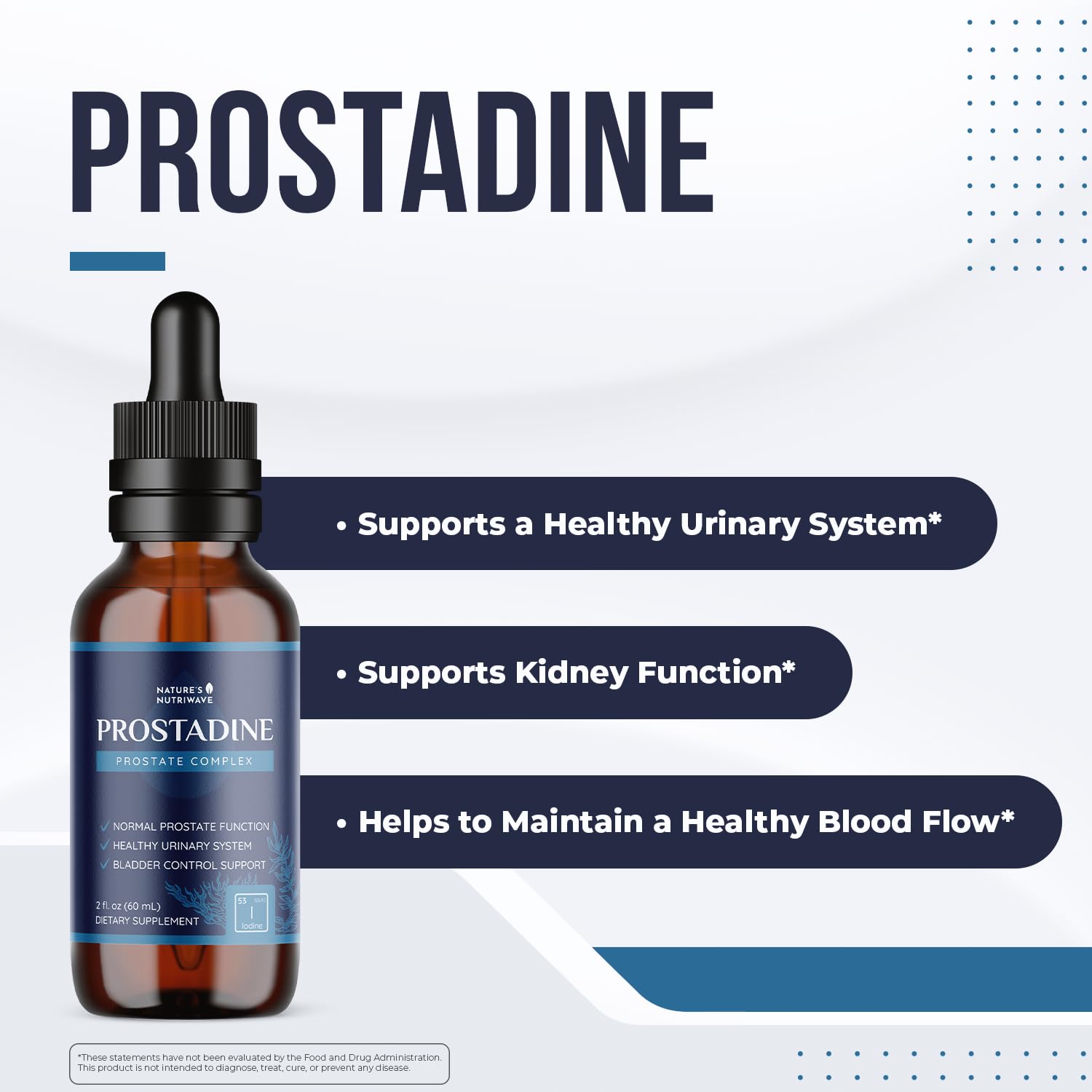 Prostadine – Daily Liquid Men’s Wellness Supplement with Iodine, Neem Oil, Saw Palmetto, Sea Botanicals & Pomegranate – Non-GMO, Stimulant-Free Formula – 2 fl oz (60 mL), 30 Servings, 1 Month Supply Nature’s NutriWaveBuy Supplements Australia
