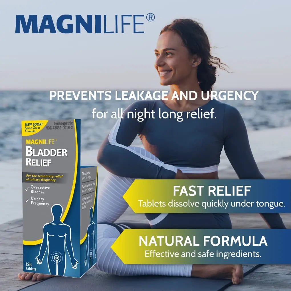 MagniLife Bladder Relief Tablets (125 Ct), Fast-Dissolving Homeopathic Support for Overactive Bladder, Leaks from Sneezing, Coughing or Movement, Daily Use Formula Safe for Men & Women MagniLifeBuy Supplements Australia