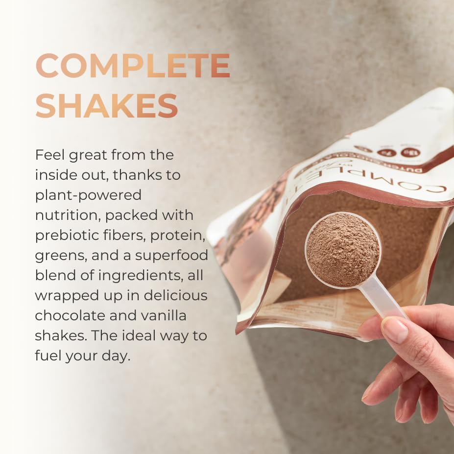 Complete by JuicePlus+ Dutch Chocolate Shakes - Plant-Based Nutrition - Whole Food Based Shake Powder with Protein, Fiber & Prebiotics - 30 Servings (2 Pouches, 15 Servings Each) Juice Plus+Buy Supplements Australia