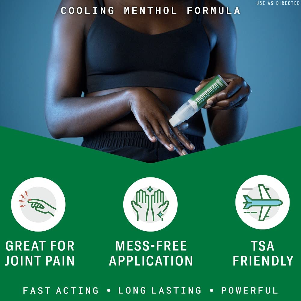 Biofreeze Precision Pain Relief Pen, Arthritis Pain Reliever, Mess-Free Cooling Joint Pain Relief, Menthol Pain Relief Liquid 1.15 Fl Oz BiofreezeBuy Supplements Australia