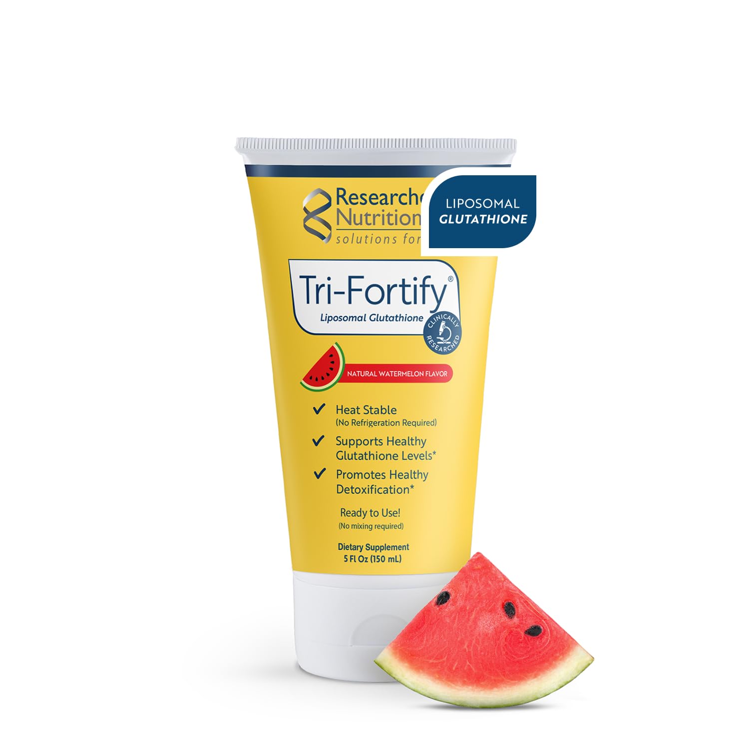 Researched Nutritionals Liposomal Glutathione (450mg) Liquid Gel + Vitamin C - Tri-Fortify - Aid Natural Energy, Immune Support & Detox - Clinically Researched for Absorption - Watermelon (5 Fl Oz) Researched NutritionalsBuy Supplements Australia