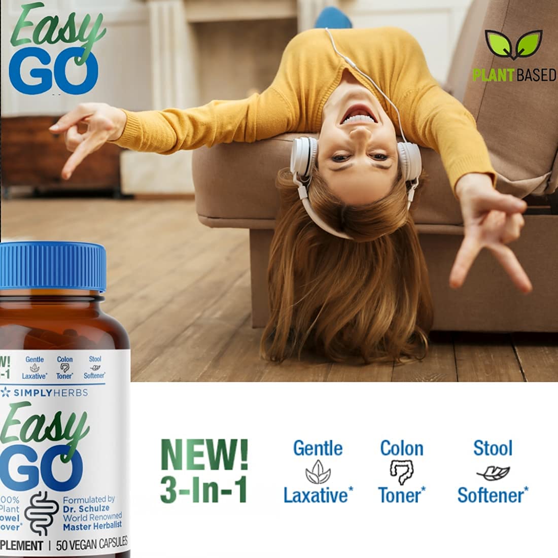 Dr. Schulze's Easy GO Bowel Mover - Formulated Gentle Laxative, Colon Toner & Stool Dr. Schulze'sBuy Supplements Australia