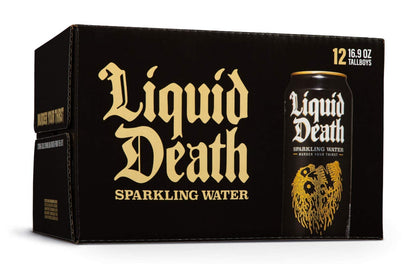 Liquid Death Sparkling Mountain Water, 16.9 oz Tallboys (12-Pack) Liquid DeathBuy Supplements Australia