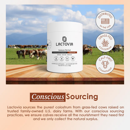 LACTOVIA Bovine Colostrum Powder – Chocolate Flavor | Grass-Fed Colostrum Supplement | Gut & Immune Health Support | Keto, Gluten & Fat-Free | for Women & Men LACTOVIABuy Supplements Australia