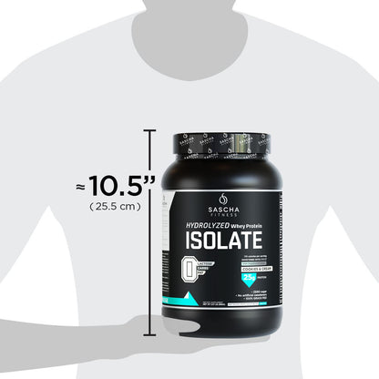 SASCHA FITNESS Hydrolyzed Whey Protein Isolate,100% Grass-Fed (2 Pounds, Cookies SASCHA FITNESSBuy Supplements Australia