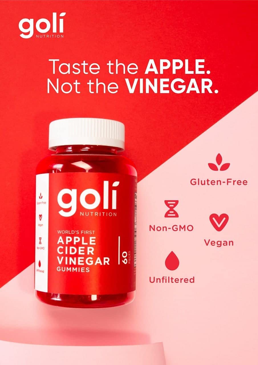 Goli Nutrition Goli nutrition World's First Apple Cider Vinegar Gummies 60 Count, 60 Count GoliBuy Supplements Australia