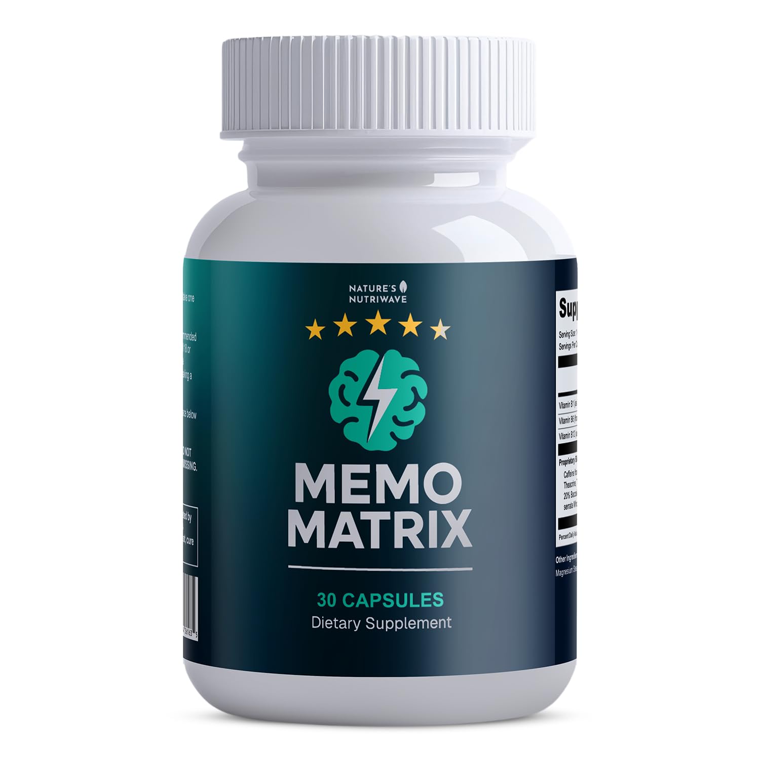 Nature’s NutriWave MemoMatrix – Daily Vitamin B1, B6, B12& Botanical Supplement with Bacopa, Rhodiola, Huperzia, L-Tyrosine & B-Vitamin Blend – Non-GMO Formula – 30 Capsules, 1 Month Supply Nature’s NutriWaveBuy Supplements Australia