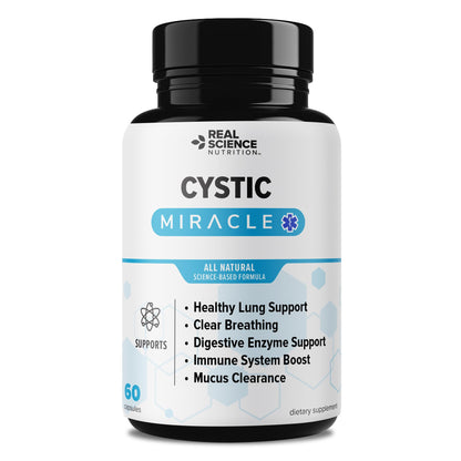 Real Science Cystic Miracle - Lung Support Supplement for Breathing Support and Mucus Clearance – with Vinitrox & GABA to Help Clear Lungs and Aid Respiratory Health, Made in USA, 60 Caps Real Science NutritionBuy Supplements Australia