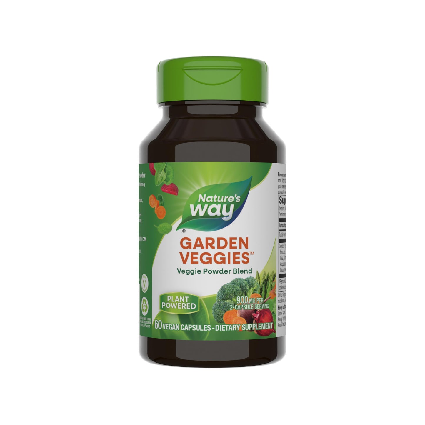 Nature's Way Garden Veggies, Veggie Powder Blend, 900 mg per 2-Capsule Serving, 60 Vegan Capsules (Packaging May Vary) Nature's WayBuy Supplements Australia