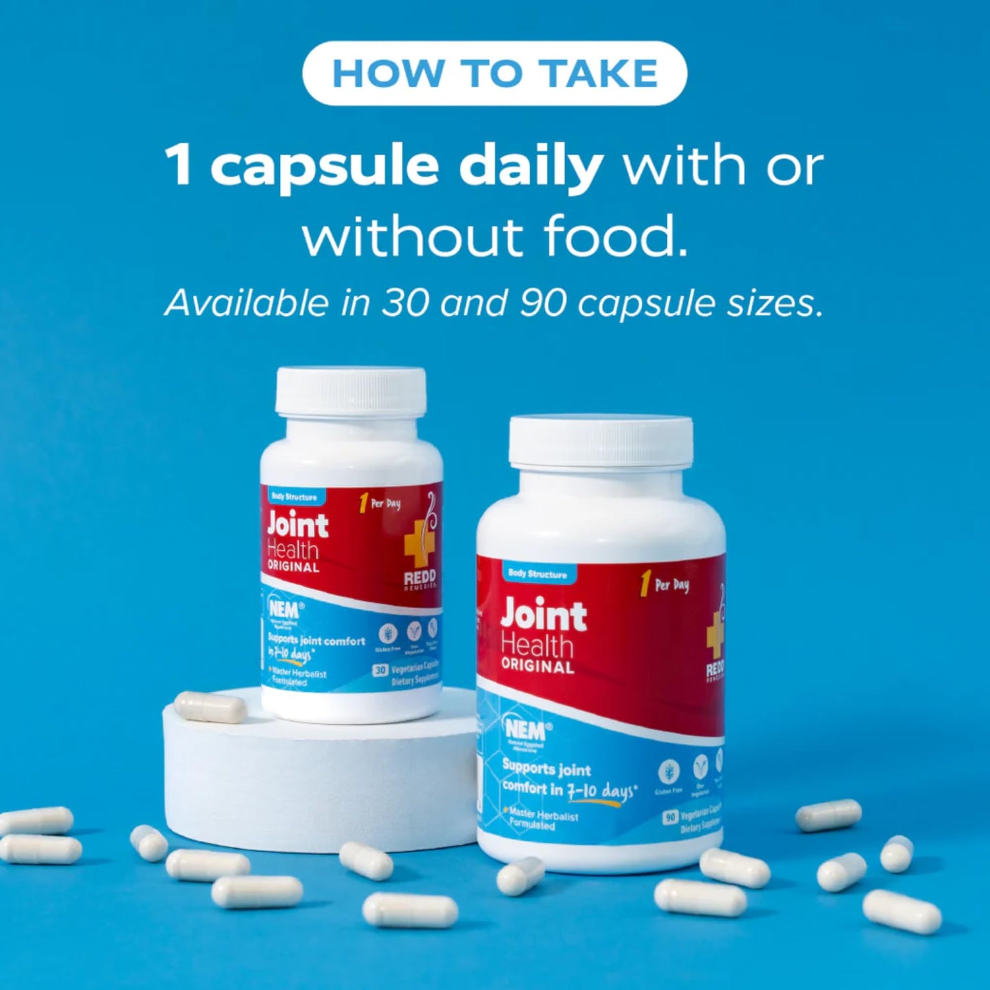 Redd Remedies Joint Health Original, 90 Capsules, and Calcium Mag + D, 120 Capsules Redd RemediesBuy Supplements Australia
