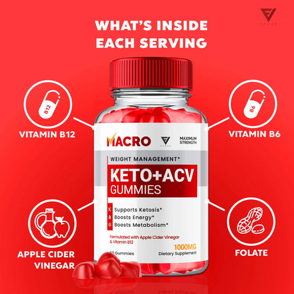 Macro Keto ACV Gummies Advanced Apple Cider Vinegar Vitamin Supplement FyvusBuy Supplements Australia