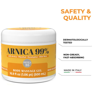 Arnica 35 Arnica Body Massage Gel – Water-Based Cosmetic Massage Gel with Arnica Montana, Fast-Absorbing Lightweight Texture, Non-Greasy Feel, Dermatologically Tested, 16.9 fl oz ArnicaBuy Supplements Australia