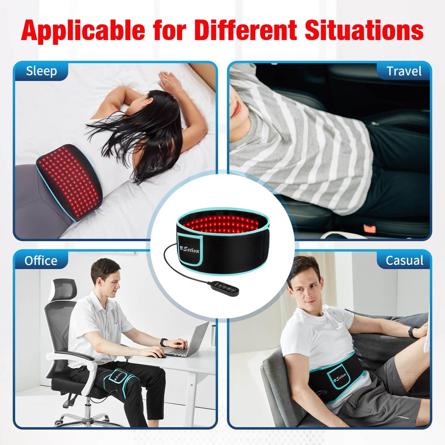 Sotion Red Light Therapy Belt with Massage-Red Light Therapy for Body&Near Infrared Light Therapy comrelaxBuy Supplements Australia