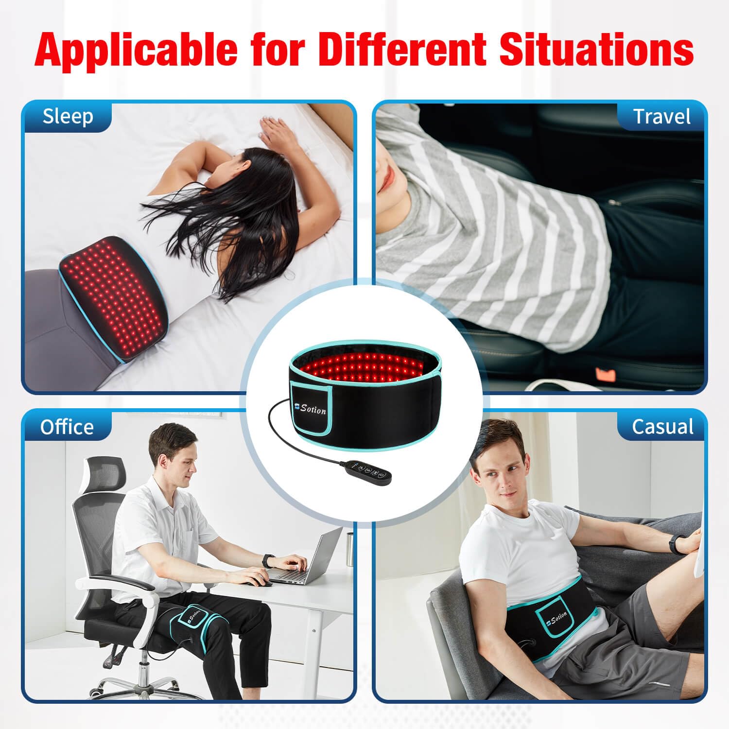 Sotion Red Light Therapy Belt with Massage-Red Light Therapy for Body&Near Infrared Light Therapy comrelaxBuy Supplements Australia