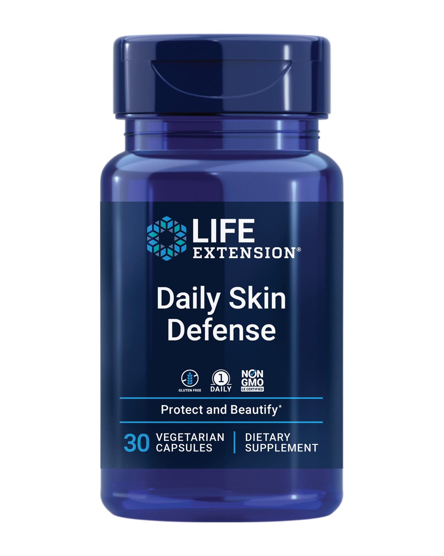Life Extension Daily Skin Defense, Vitamin C, ceramides, Rosemary, Lemon Verbena, Helps Fight oxidative Stress & The Appearance of Wrinkles, Gluten-Free, Once-Daily, Non-GMO, Vegetarian, 30 Capsules Life ExtensionBuy Supplements Australia