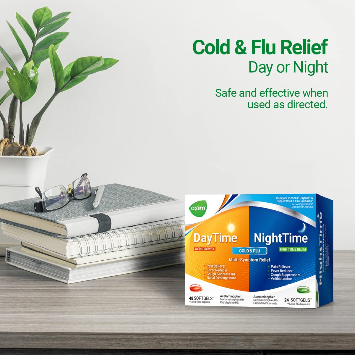 AXIM Day & Night 325-15-5-6.25 mg x 72 softgels AXIMBuy Supplements Australia