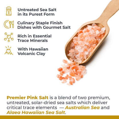 Premier Research Labs Pink Salt - Hawaiian Red Alaea Sea Salt Blend for Food, Cooking, and Eating - Flaky, Unrefined, and Additive-Free, 12 oz Premier Research LabsBuy Supplements Australia