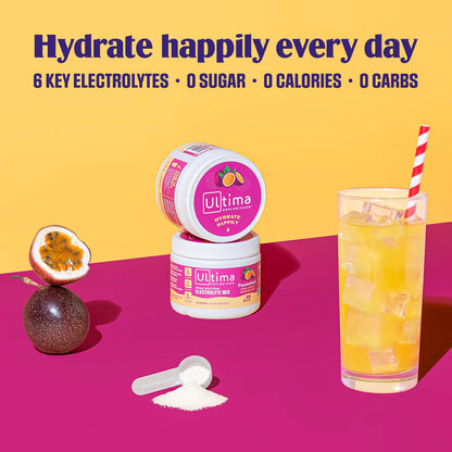 Ultima Replenisher Daily Electrolyte Drink Mix – Passionfruit, 30 Servings – Hydration Ultima ReplenisherBuy Supplements Australia