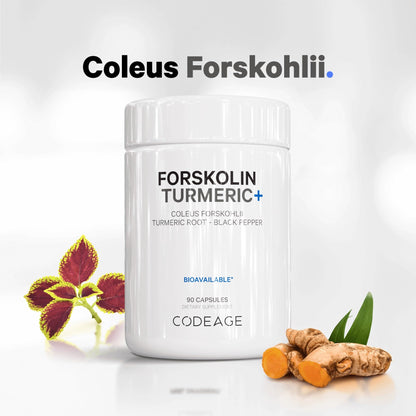 Codeage Forskolin, Pure Forskolin Coleus + Organic Turmeric Root Powder, 95% Curcumins CodeageBuy Supplements Australia