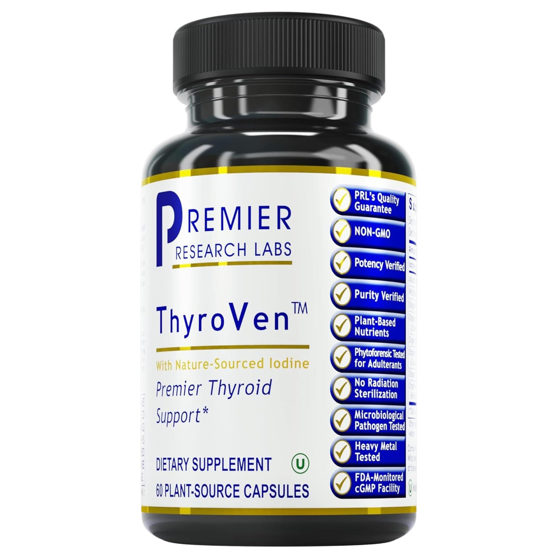 Premier Research Labs ThyroVen - Thyroid Support for Women, Thyroid Support for Men, Thyroid Supplement, Thyroid Support Complex with Naturally-Sourced Iodine - 60 Capsules Premier Research LabsBuy Supplements Australia