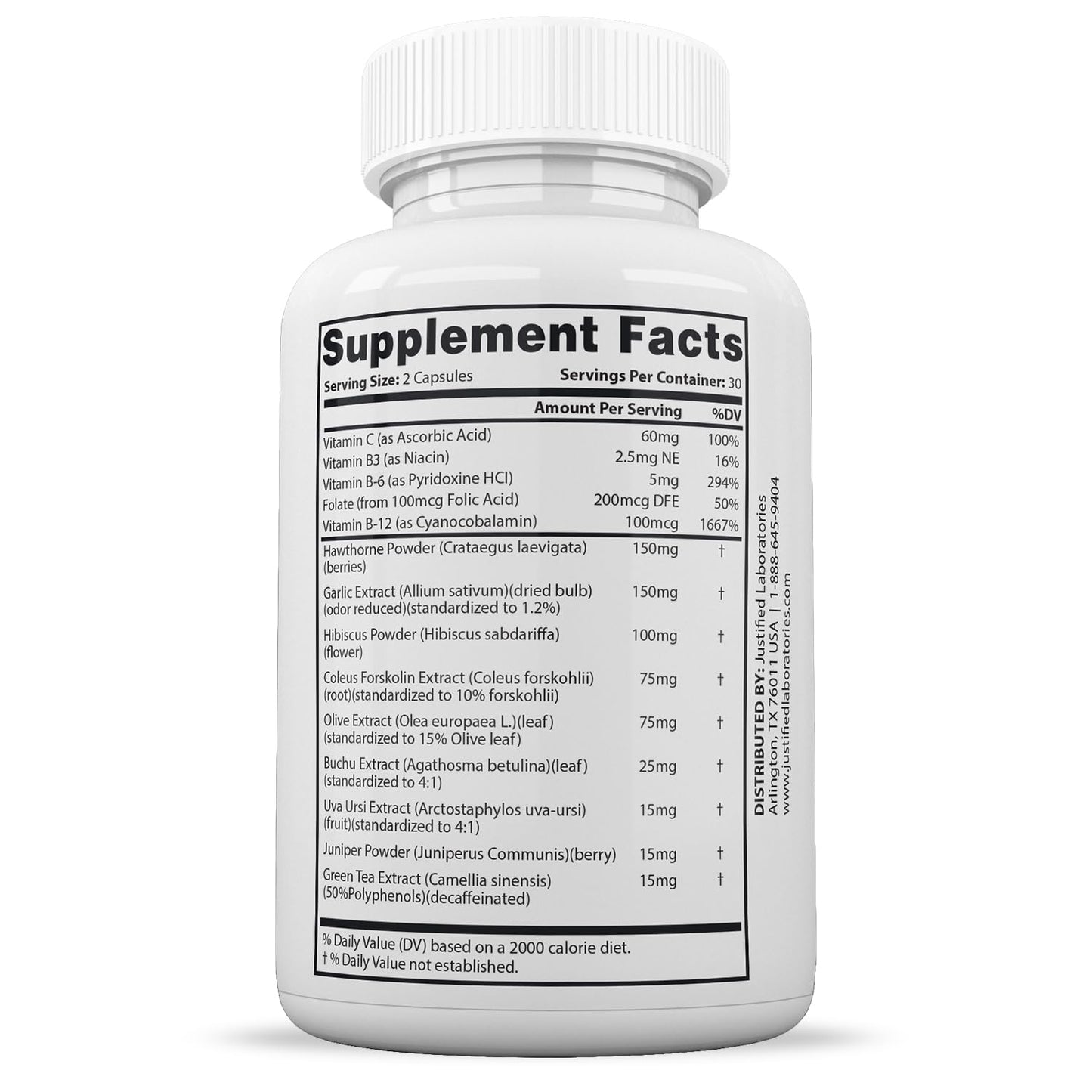 Justified Laboratories (2 Pack Blood Balance Advanced Formula 620MG Formula Supplement Pills 120 Capsules Justified LaboratoriesBuy Supplements Australia