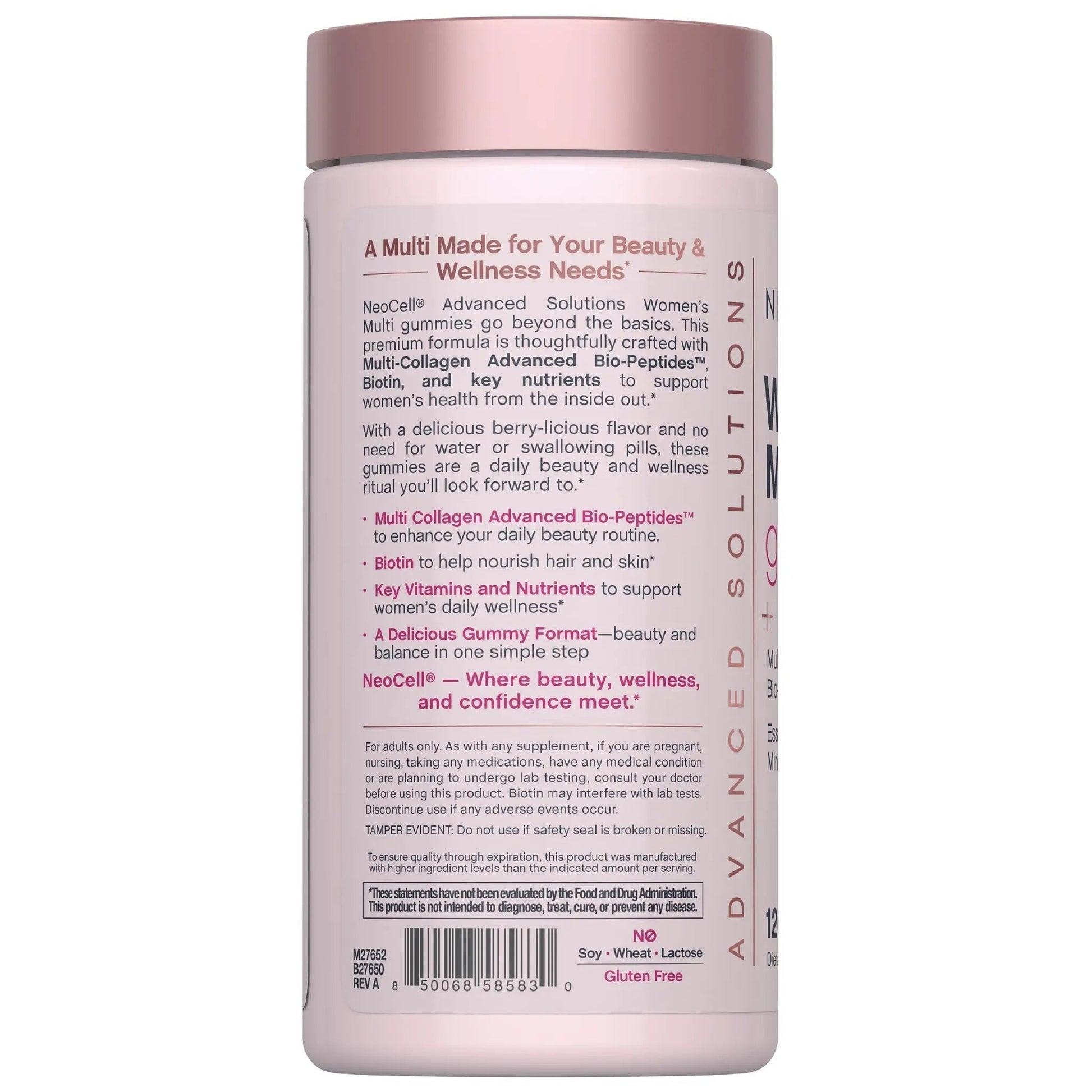 NeoCell Women's Multi Gummy with Collagen | 120 Gummies | Essential Vitamins & Minerals | Berry Flavor Supplement NeoCell