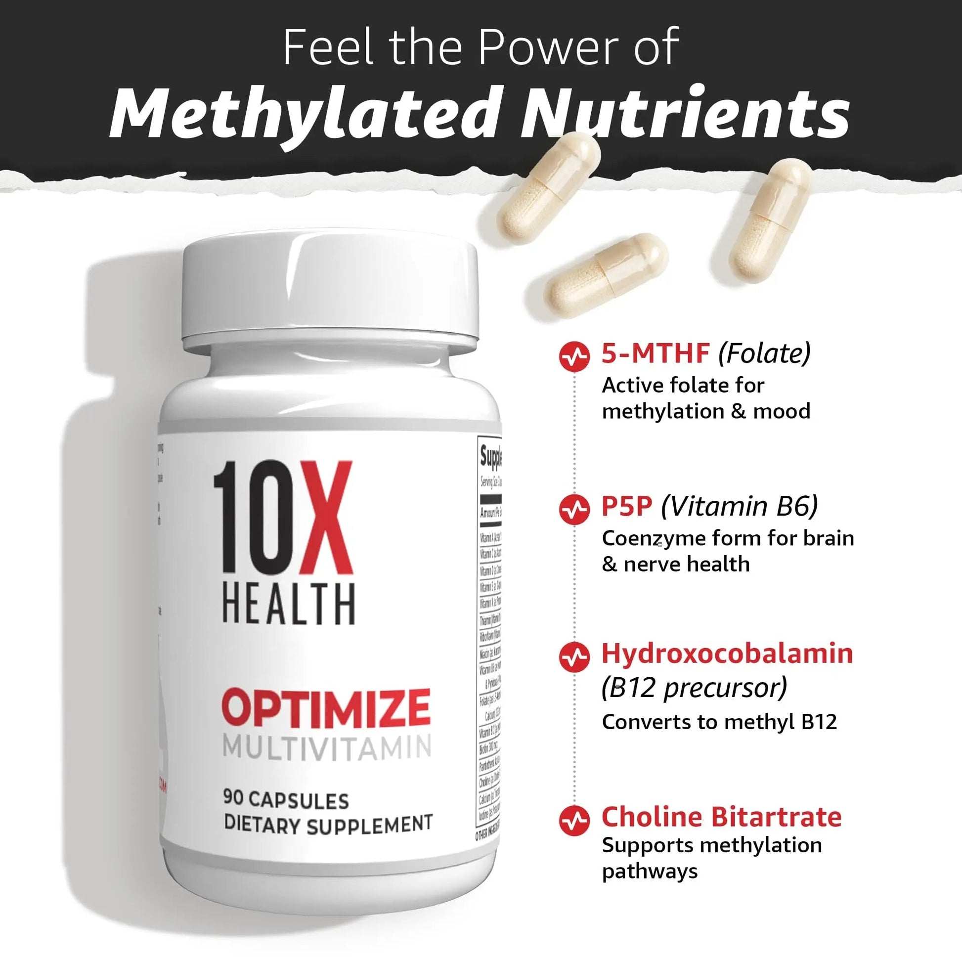 10X Health Optimize (Daily) & Sleep (PM) Bundle - Methylated Multivitamin Capsules + Magnesium, L Theanine & Melatonin 10X Health SystemBuy Supplements Australia