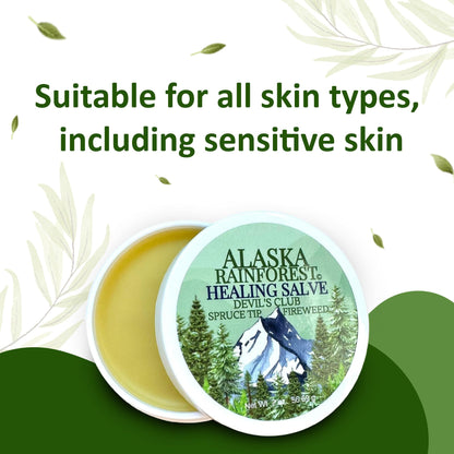 Snowy Summit Alaska Rainforest Salve - Herbal Salve for Dry Skin & Joint Relief - Natural Super Salve for Soothing Skin with Gentle Aroma - Body & Hand Salve - Muscle Rub with Alaskan Devil’s Club Oil Snowy SummitBuy Supplements Australia