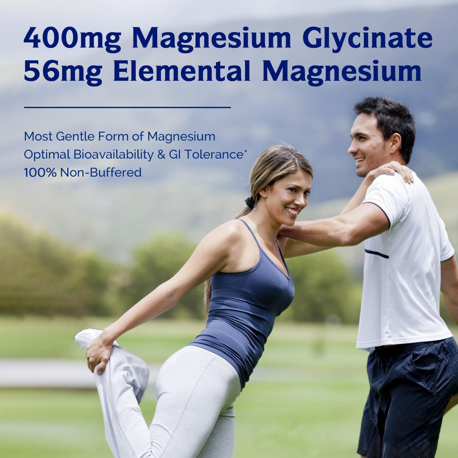 Innate Vitality Magnesium Glycinate 400mg, Non Buffered & High Absorption Magnesium Supplement for Sleep, Relaxation, Heart & Bone Health for Men & Women, Non-GMO, No Gluten, 240 Vegan Capsules Innate VitalityBuy Supplements Australia
