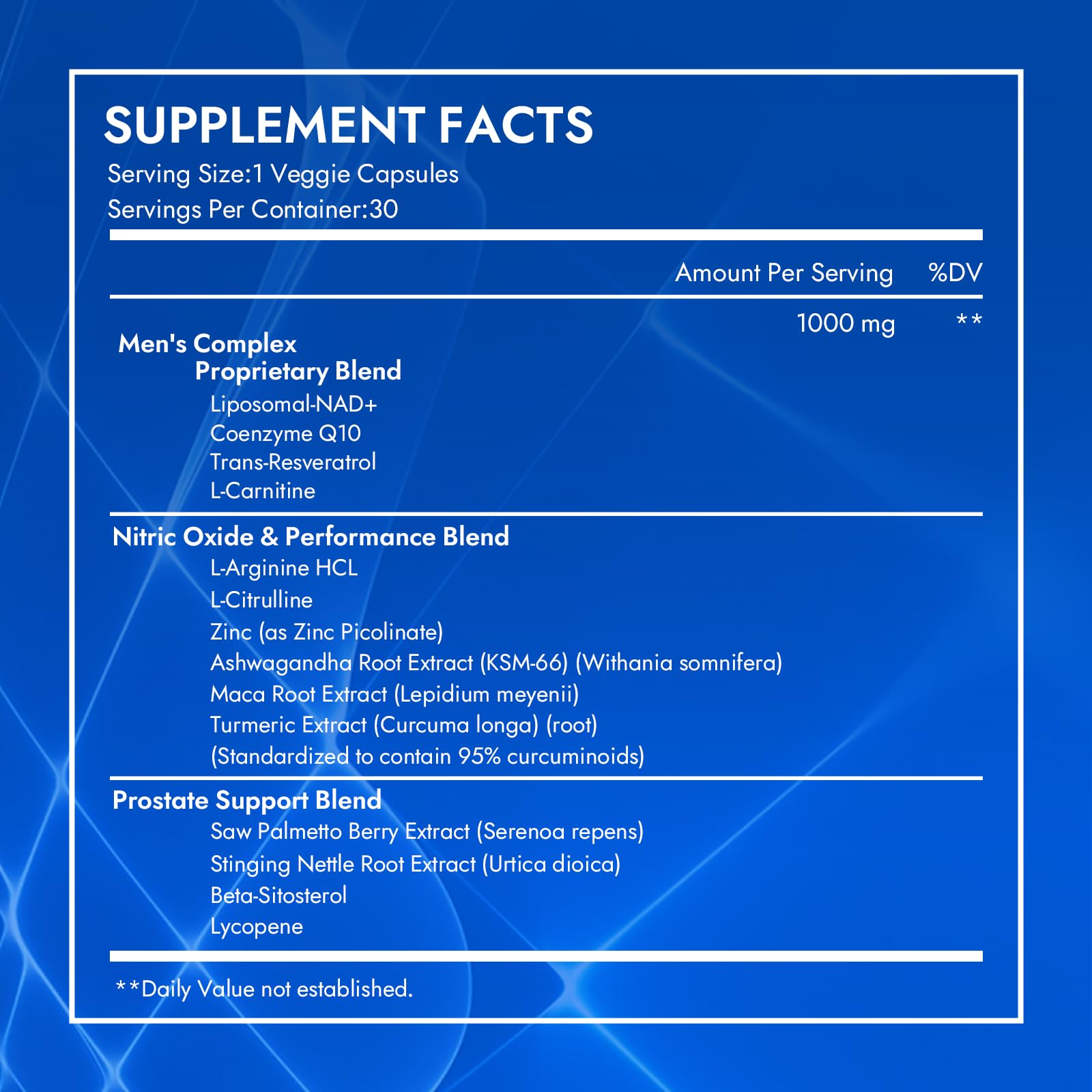Aureph Vantique Men's NAD+ Supplement with Resveratrol, CoQ10, L-Citrulline & Lycopene - Nitric Oxide Support, Prostate Care, Anti-Aging, Stamina & Cellular Energy Boost 60 Capsules AurephBuy Supplements Australia