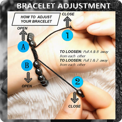 RENZHI-Magnetic Hematite Bracelet–Beaded Magnetic Bracelets for Men and Women RENZHIBuy Supplements Australia