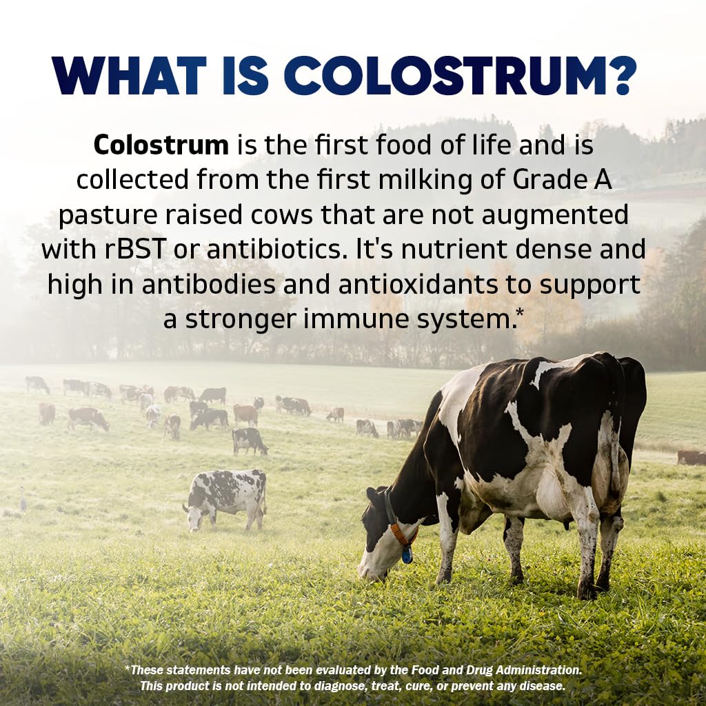 Vitamatic Bovine Colostrum 30% IgG Supplement 1500 mg per Serving - Supplement for Gut Health, Hair Growth, Beauty, Muscle Recovery, & Immune Support - 180 Veg Capsules VitamaticBuy Supplements Australia