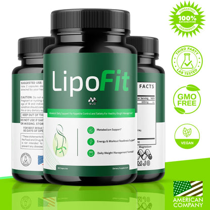 Lipo Fit Capsules, Official Lipo Fit Pills with All Natural Ingredients, Advanced Overall Health and Wellness Vitamin Supplement Formula for Maximum Strength Multivitamin Support (60 Capsules) MJOBuy Supplements Australia