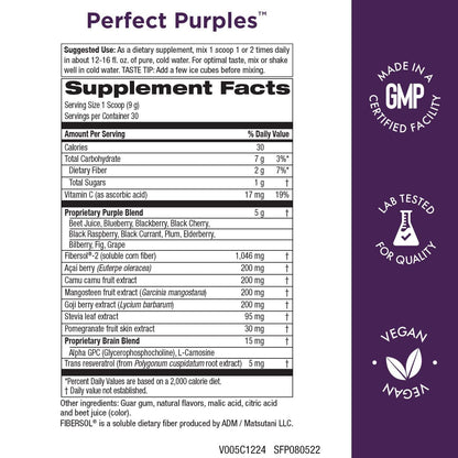 Purity Products Perfect Purples Powder Phytonutrient Rich, Healthy Aging Super Formula - Support Total Body Health - High ORAC Power - P40p Pomegranate Extract w/ 40% Punicosides - 30 Day Supply Purity ProductsBuy Supplements Australia