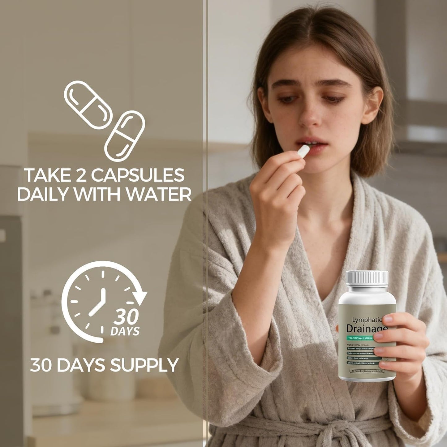 MOKA Lymphatic Drainage Capsules, New Maximum Potency Formula with Dandelion Extract, Cleavers Extract - Supports Cellulite Reduction 60 Capsules.xx MOKABuy Supplements Australia