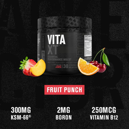 Jacked Factory Vita XT Performance Vitamin Powder - Daily Multivitamin Powder for Men with KSM-66 Ashwagandha, Prebiotic Fiber Jacked Factory