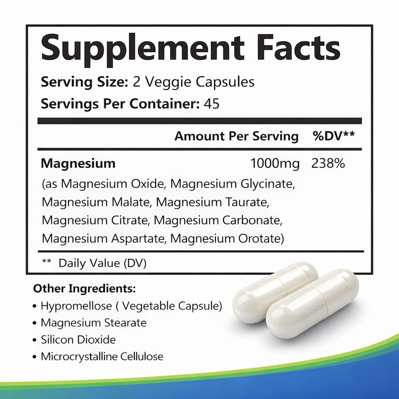 Top Nurex Magnesium Complex 1000 mg, 8-Source Magnesium Blend with Glycinate, Citrate, Malate & Taurate, Vegan Formula, Non-GMO, 90 Capsules Top NurexBuy Supplements Australia
